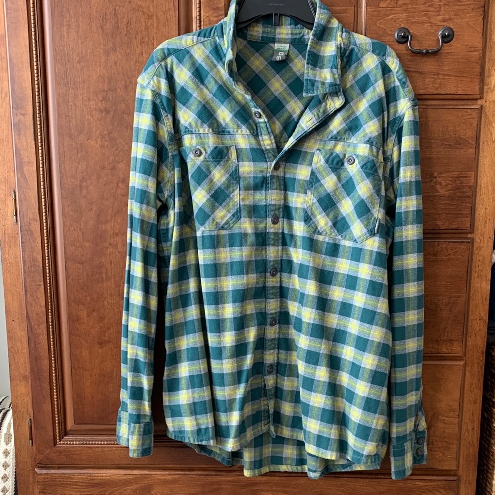 Stio Green Plaid Men's Shirt